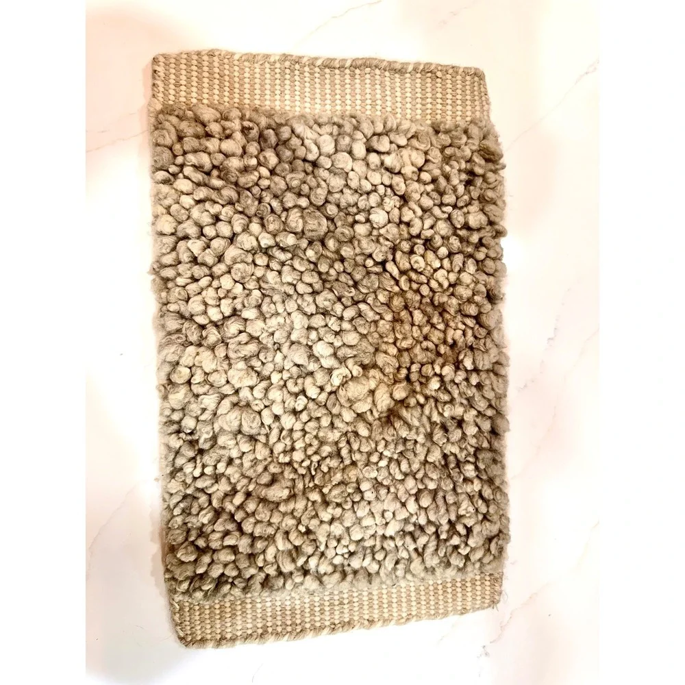 Restoration Hardware Wool Rug Swatch Lot Harata Hannan Moroccan 3pc Set Neutral